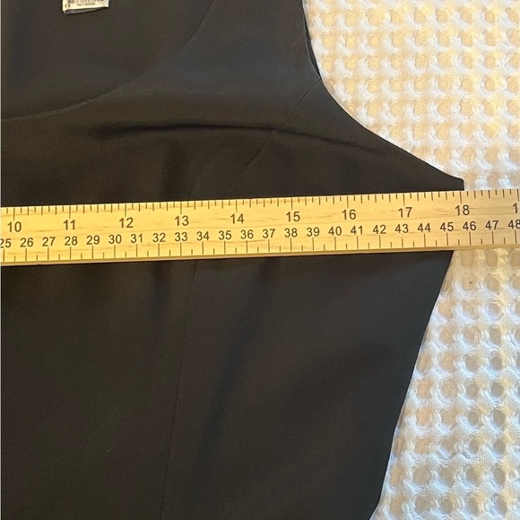 ANN TAYLOR 100% SILK DRESS SZ 6 BLACK WOVEN RIBBON DETAIL AT WAIST AND HEM LBD - Picture 6 of 7
